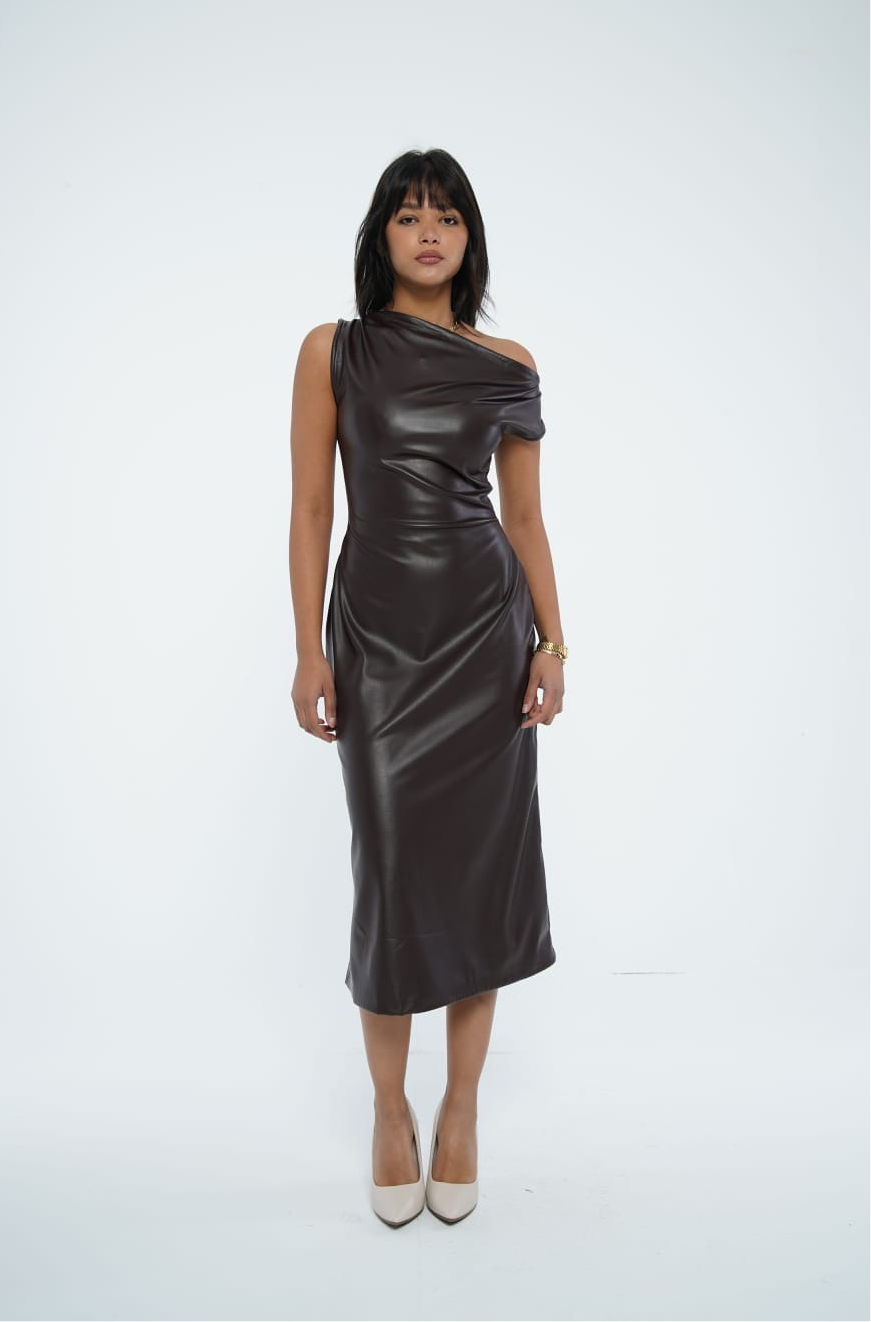 The Sculpting Leather Dress