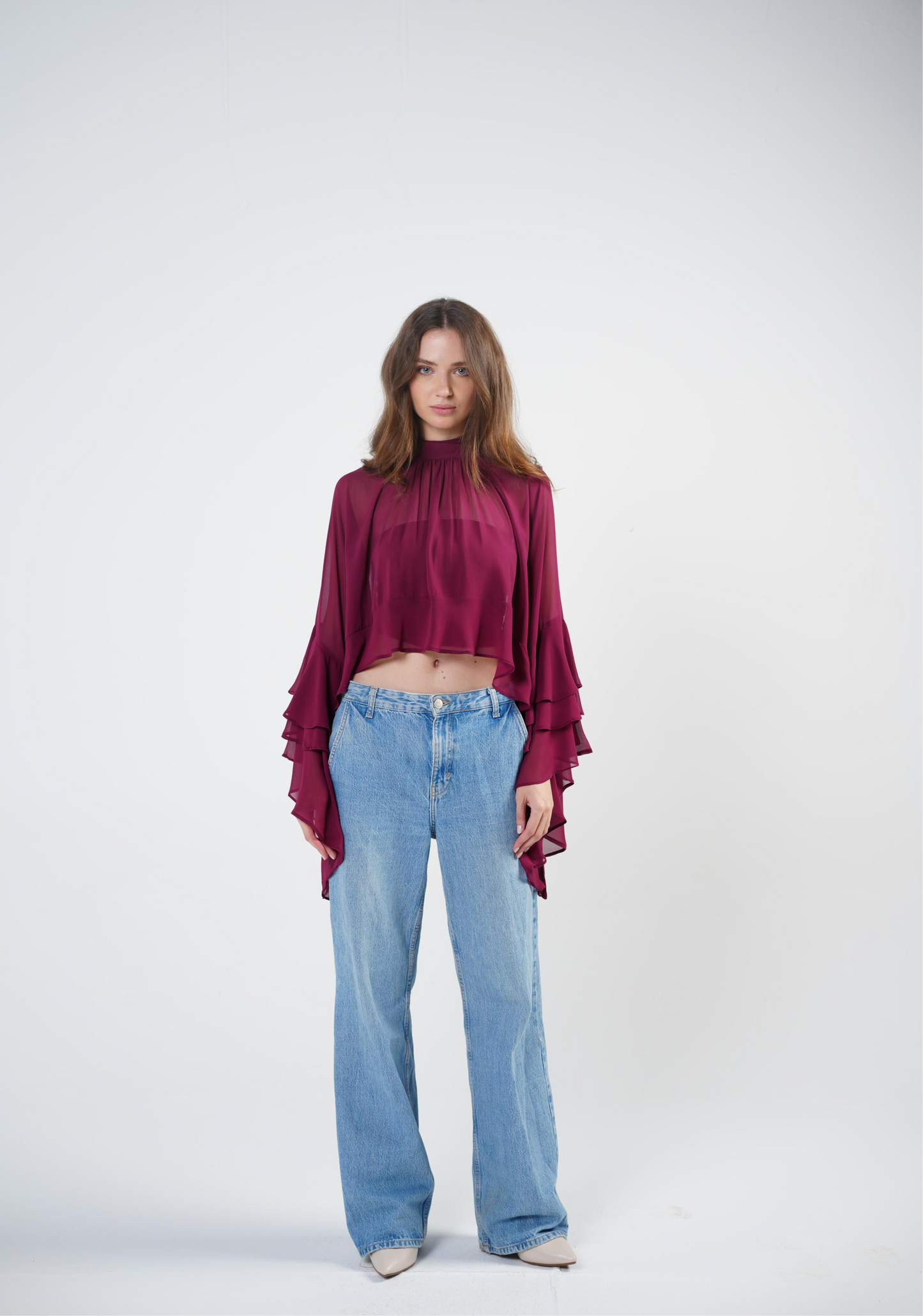Boho Chic Blouse in Plum Babe