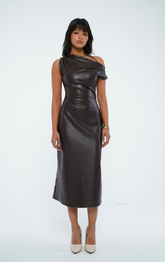 The Sculpting Leather Dress