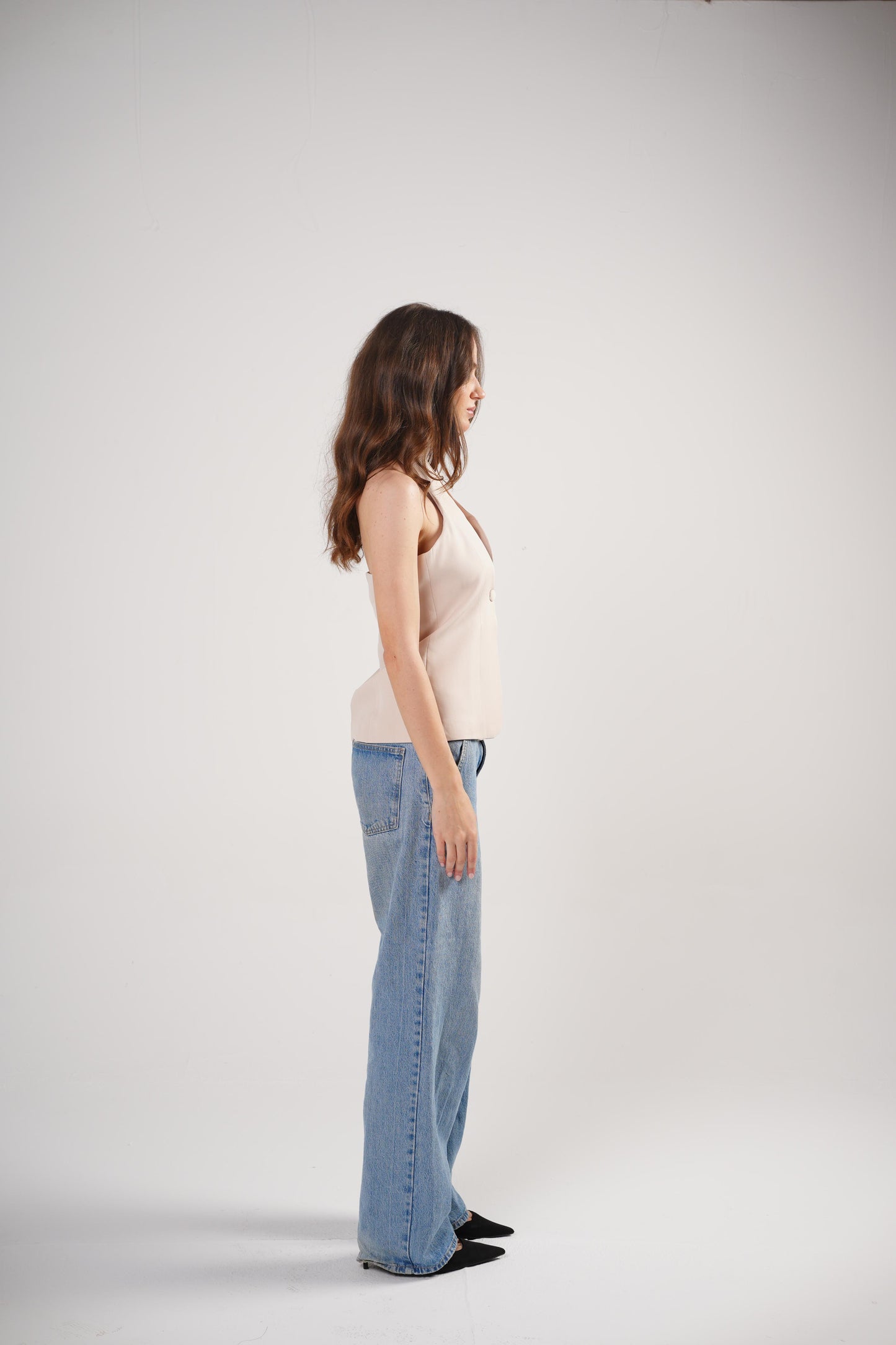 The Trendsetter Vest in Light Beige