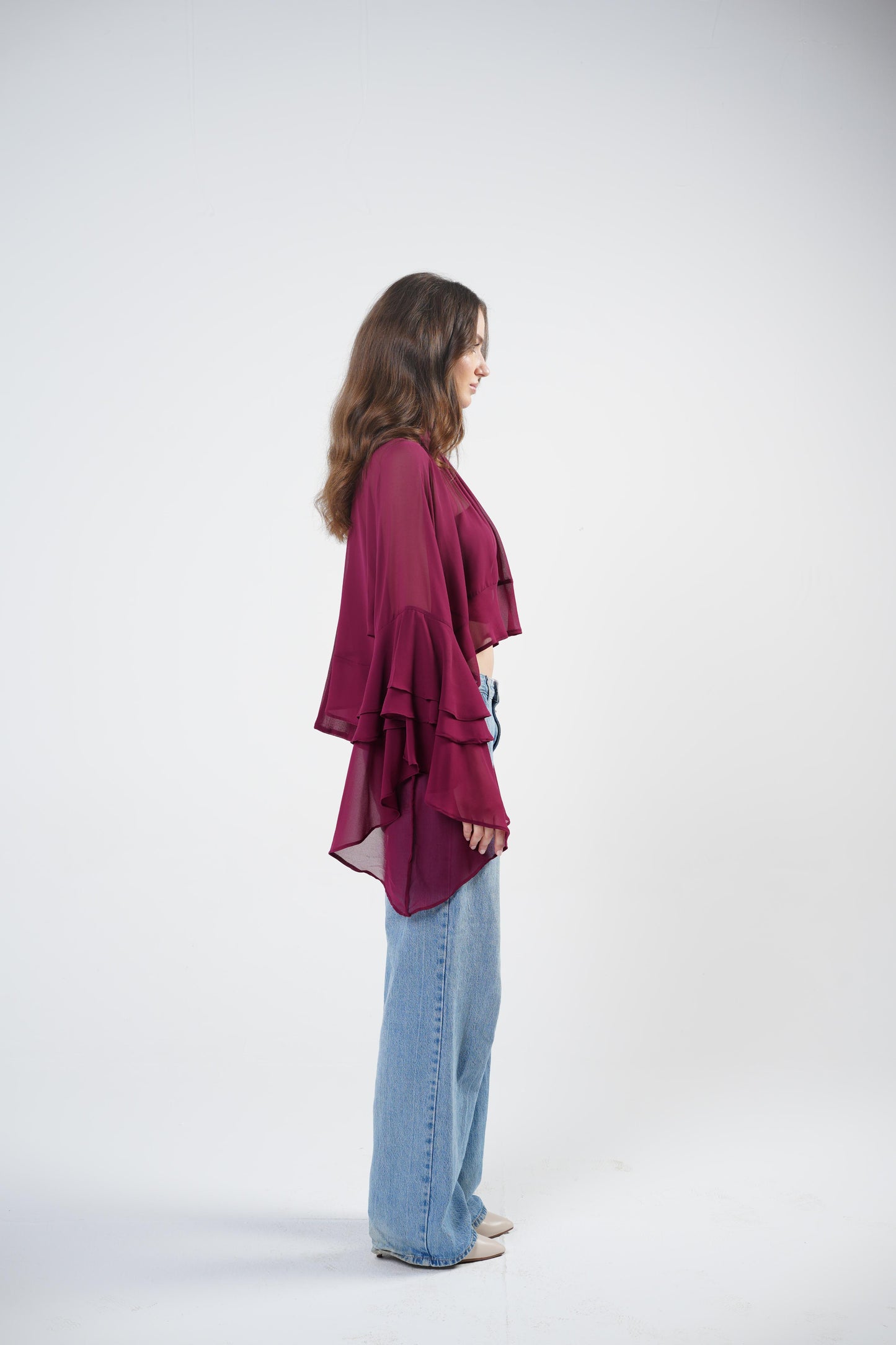 Boho Chic Blouse in Plum Babe