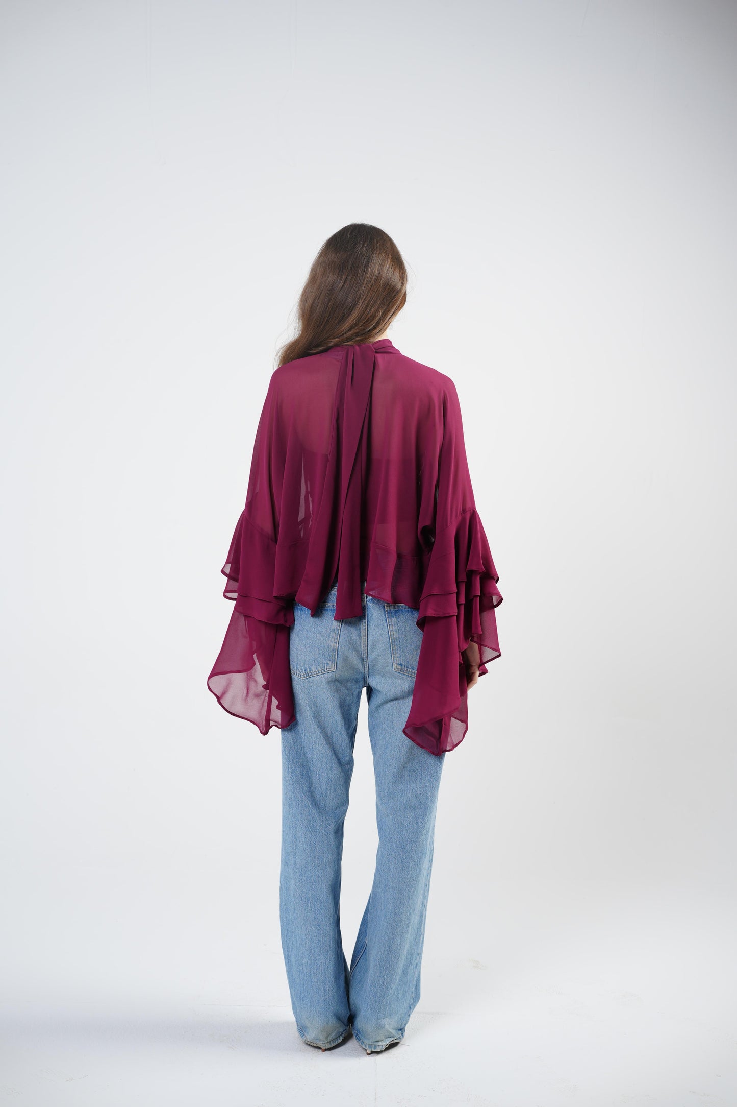 Boho Chic Blouse in Plum Babe