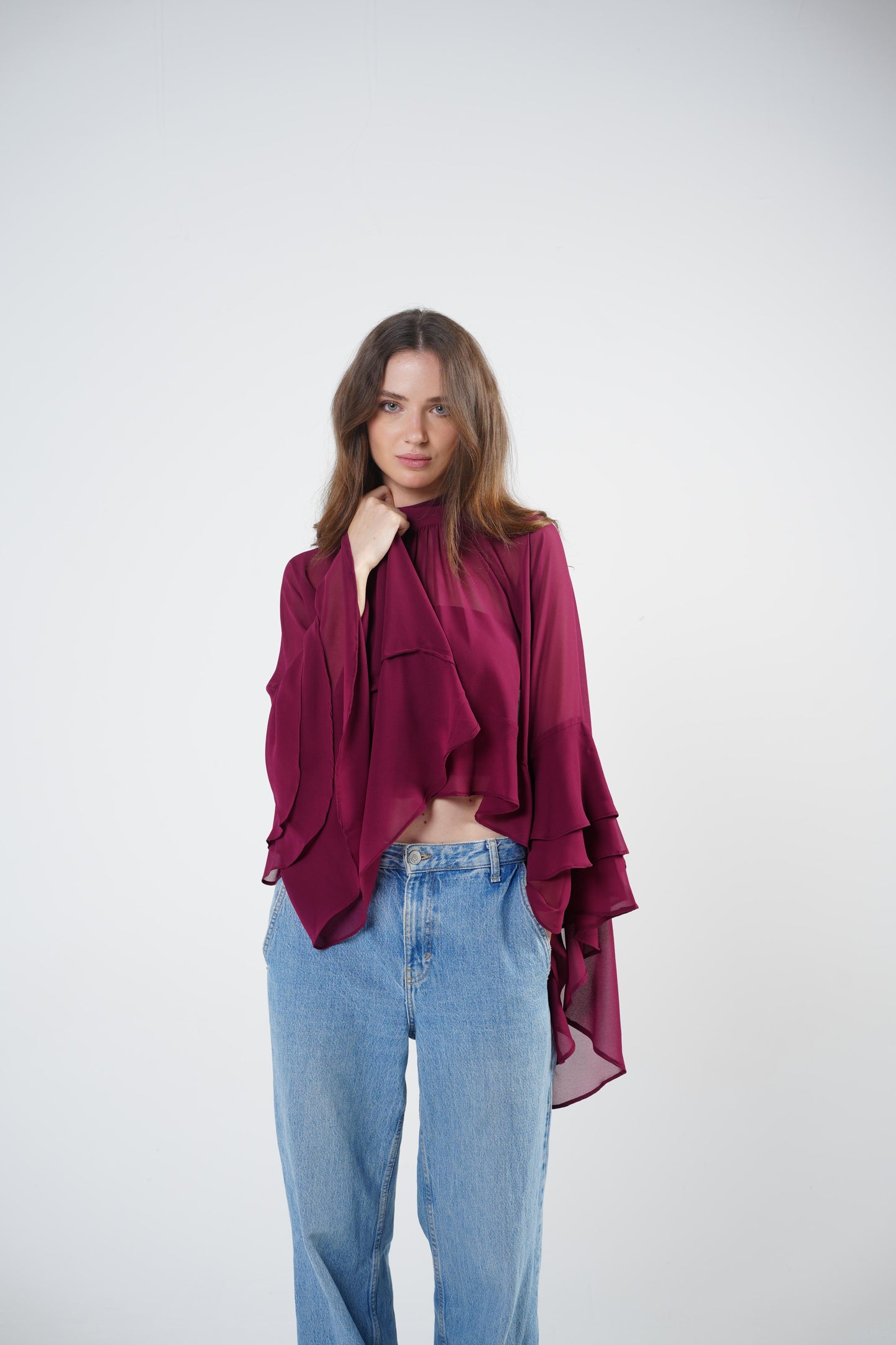 Boho Chic Blouse in Plum Babe