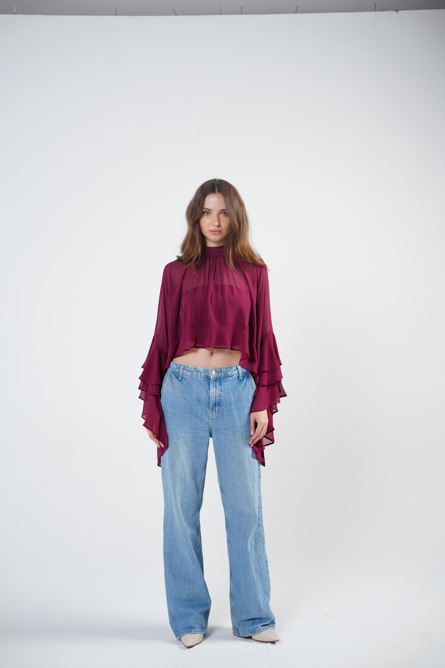 Boho Chic Blouse in Plum Babe
