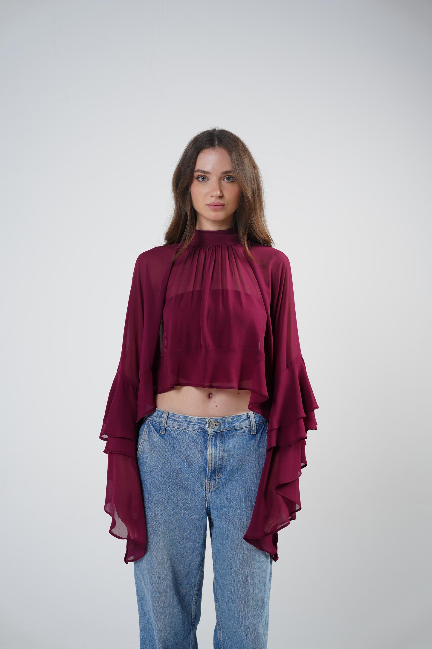 Boho Chic Blouse in Plum Babe