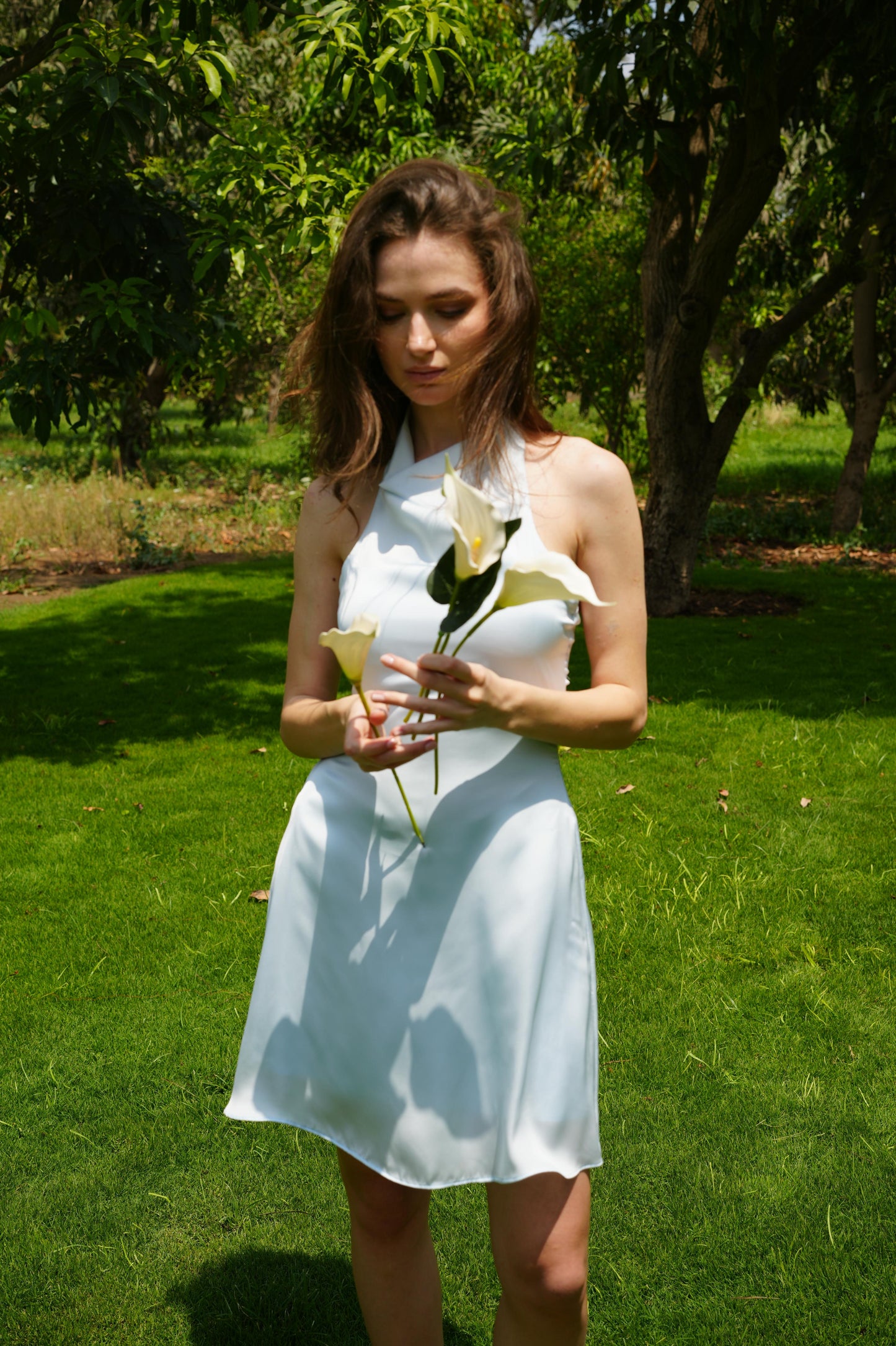 Coastal Breeze Satin Dress