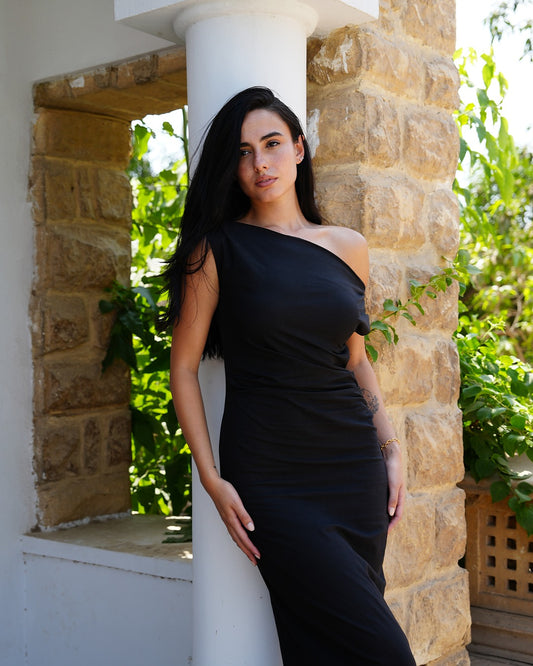 The Off-Shoulder Linen Dress