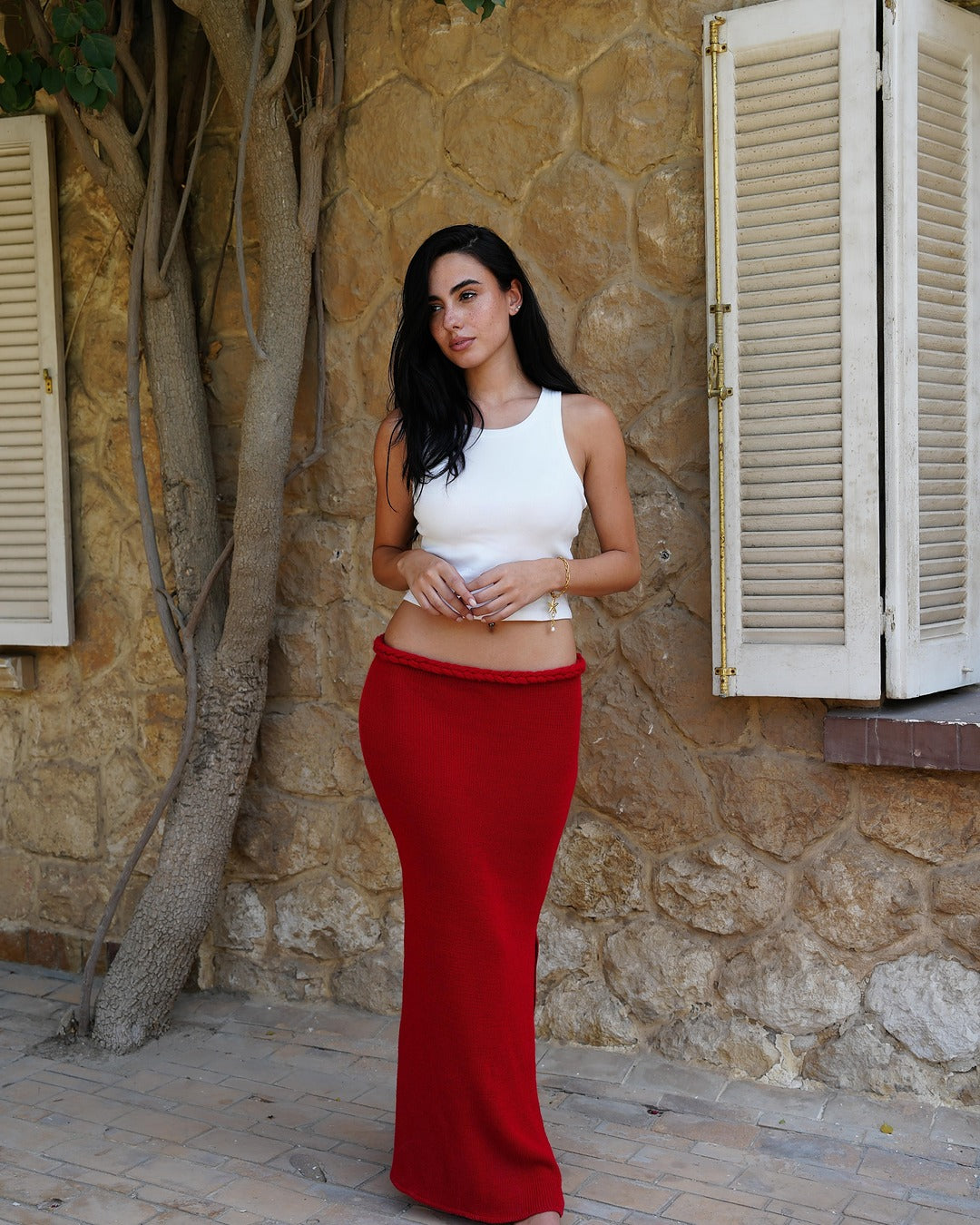 The Braided Knit Skirt