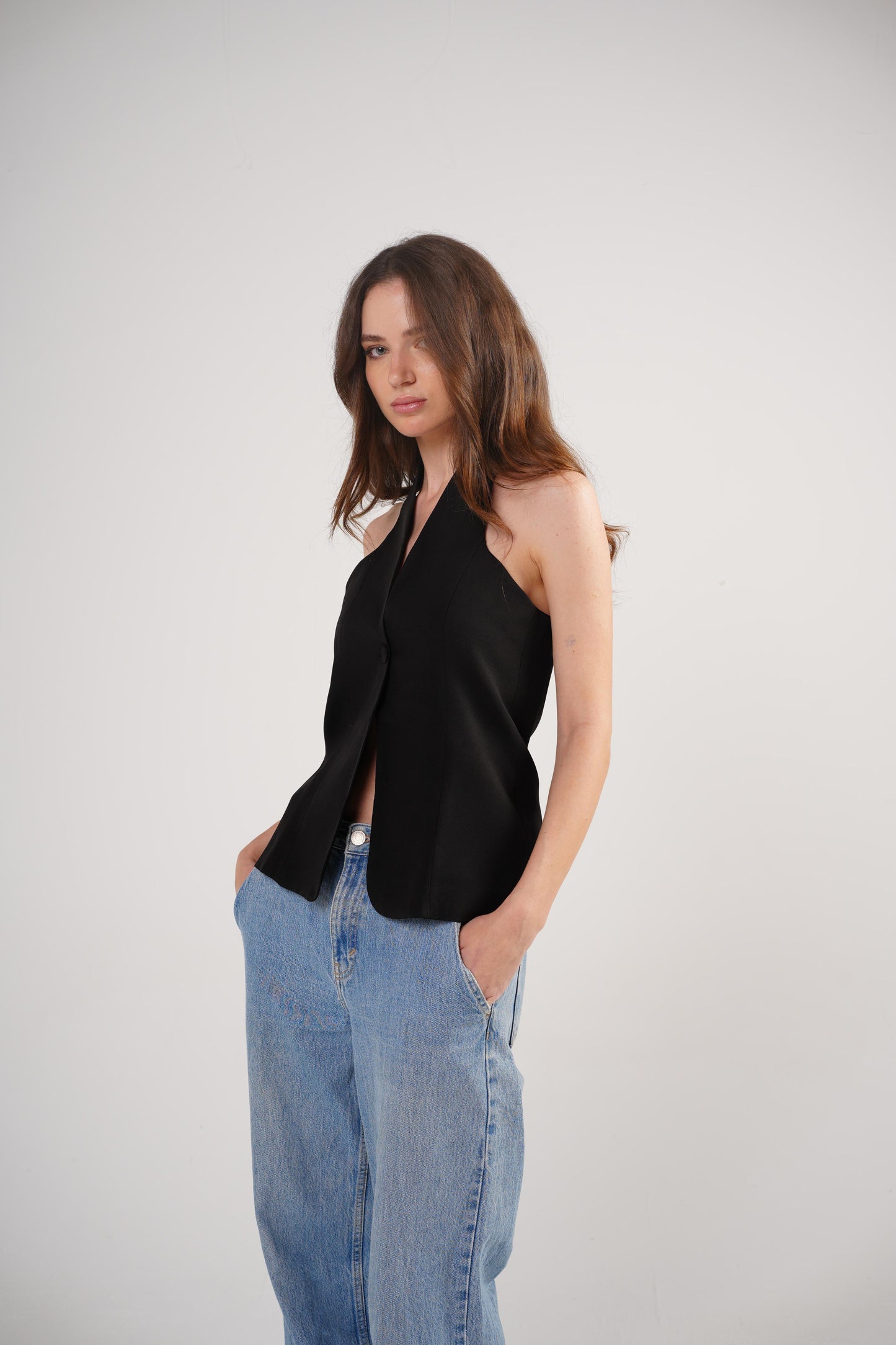 The Trendsetter Vest in Black