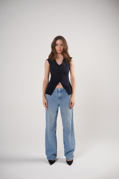 The Sculpting Vest in Navy Blue