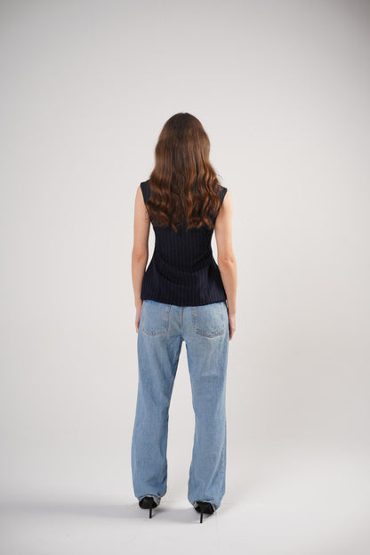 The Sculpting Vest in Navy Blue