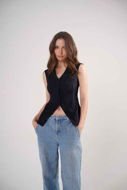 The Sculpting Vest in Navy Blue