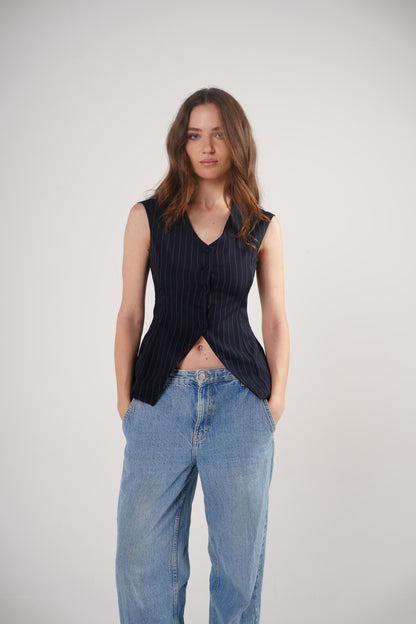 The Sculpting Vest in Navy Blue