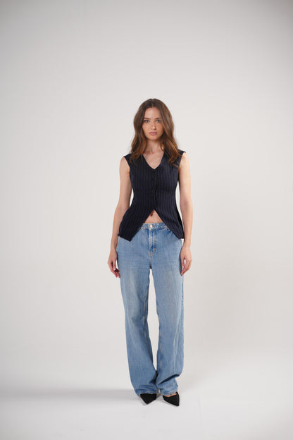 The Sculpting Vest in Navy Blue