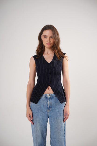 The Sculpting Vest in Navy Blue