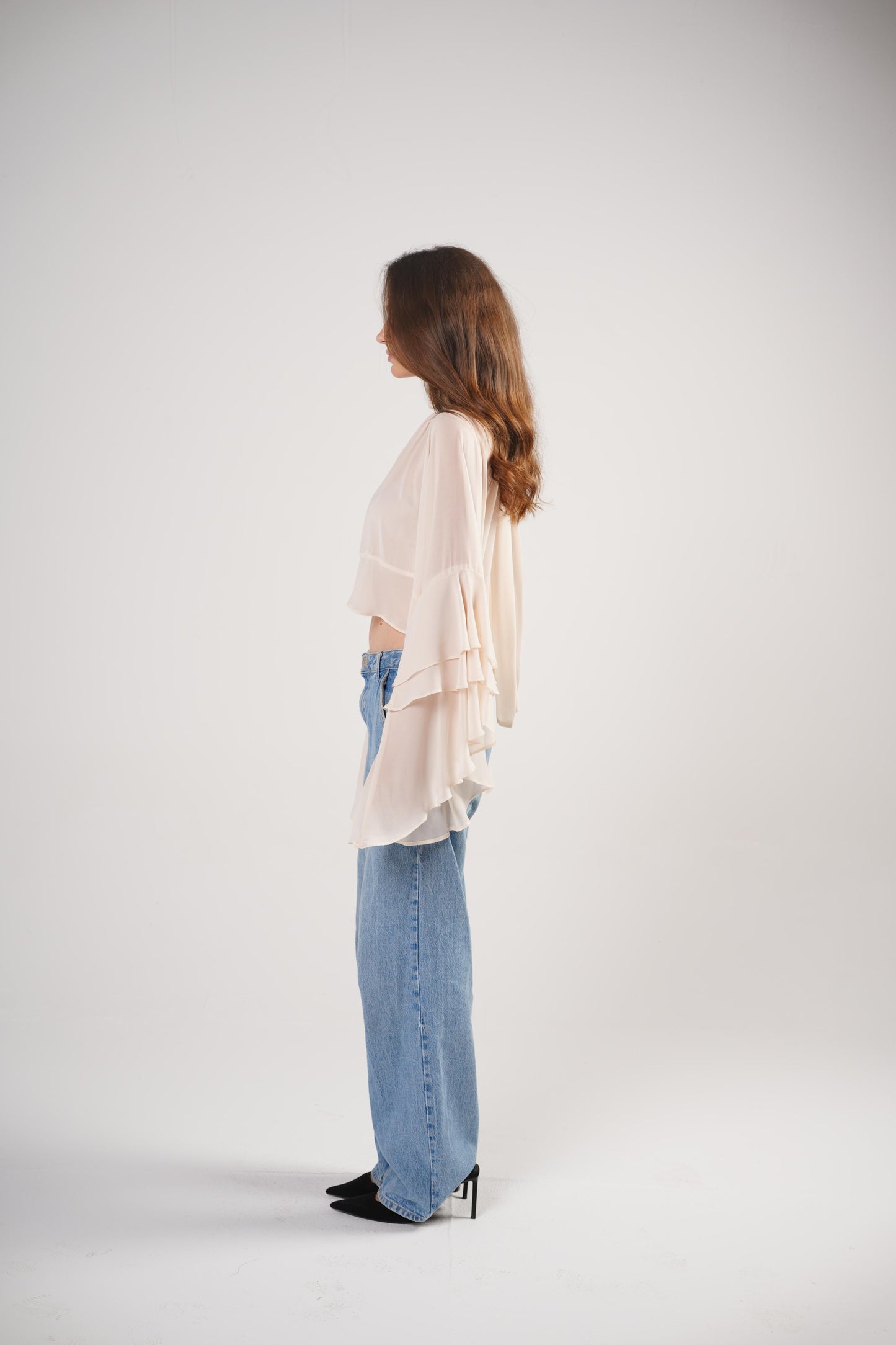 Boho Chic Blouse in Ivory Dream