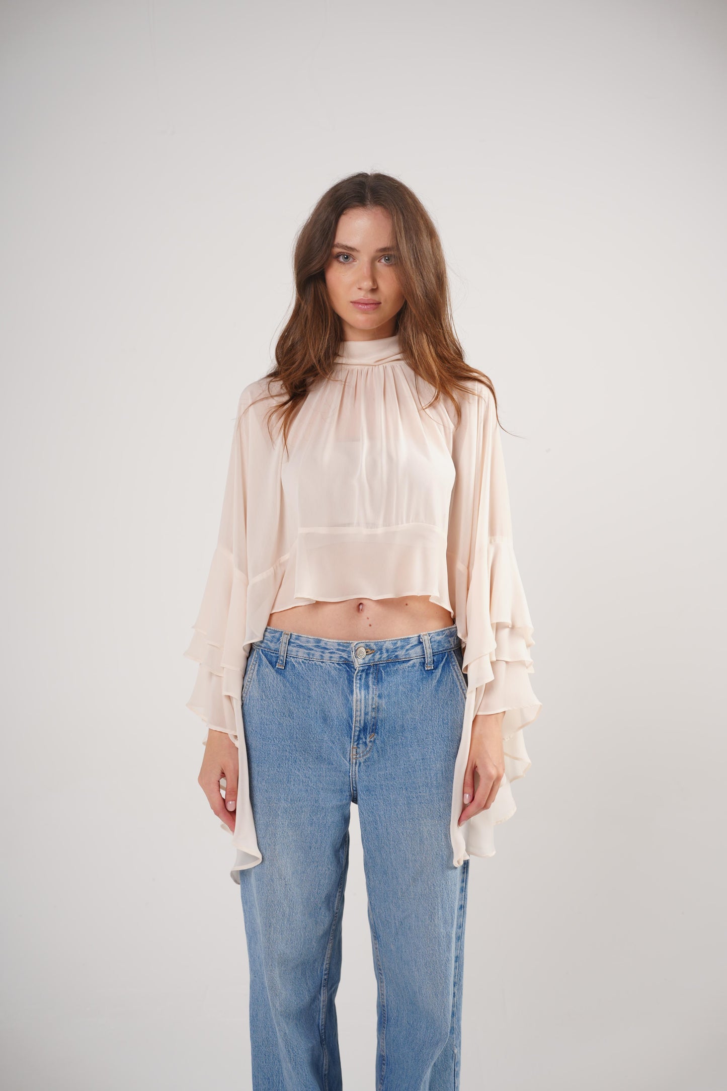 Boho Chic Blouse in Ivory Dream