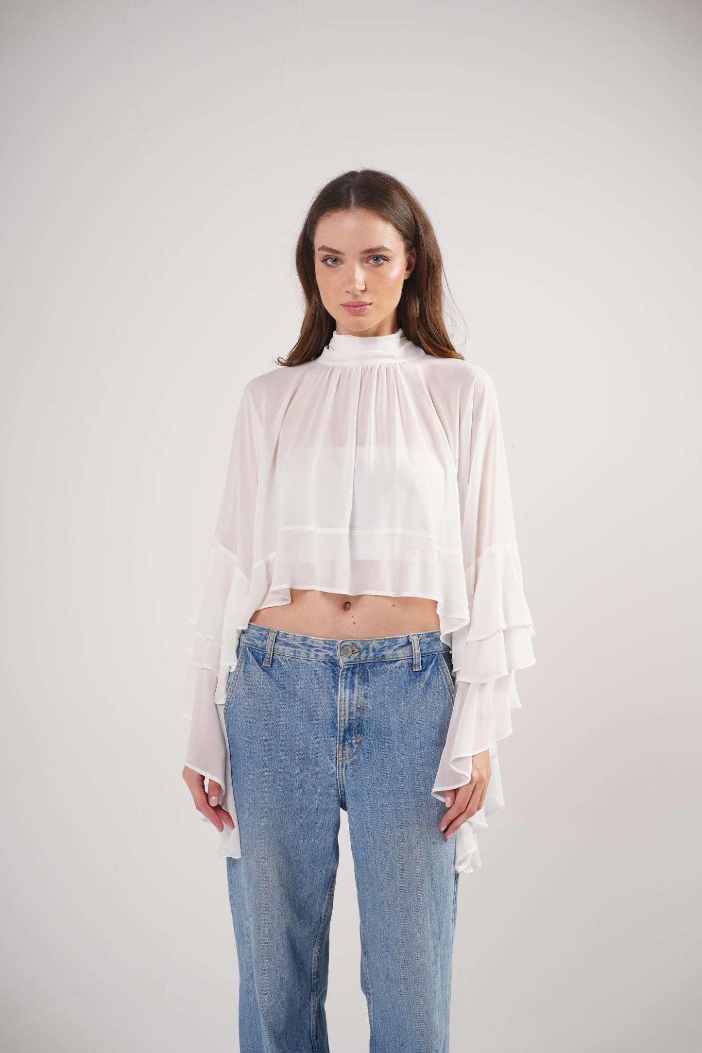 Boho Chic Blouse in Pristine White