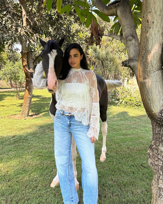 Laced Up Blouse