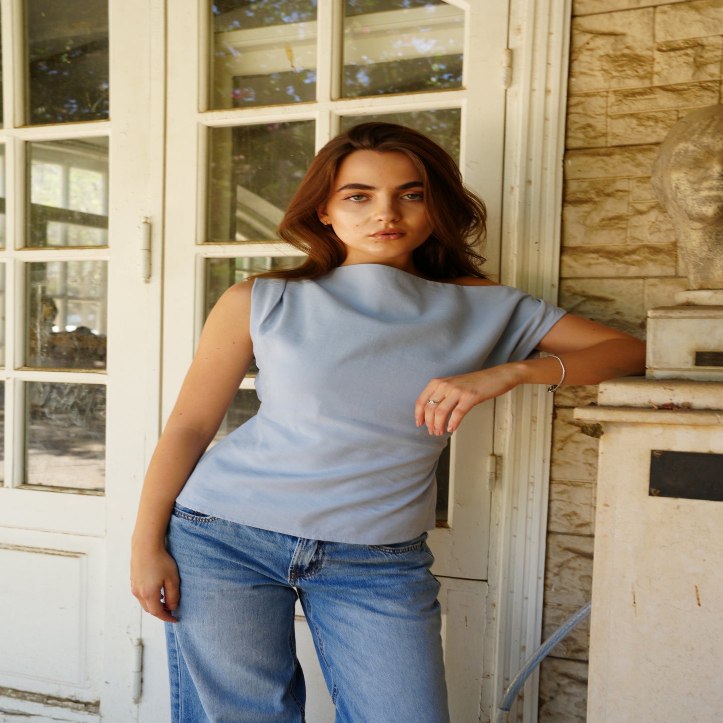 Sol Top in Baby Blue