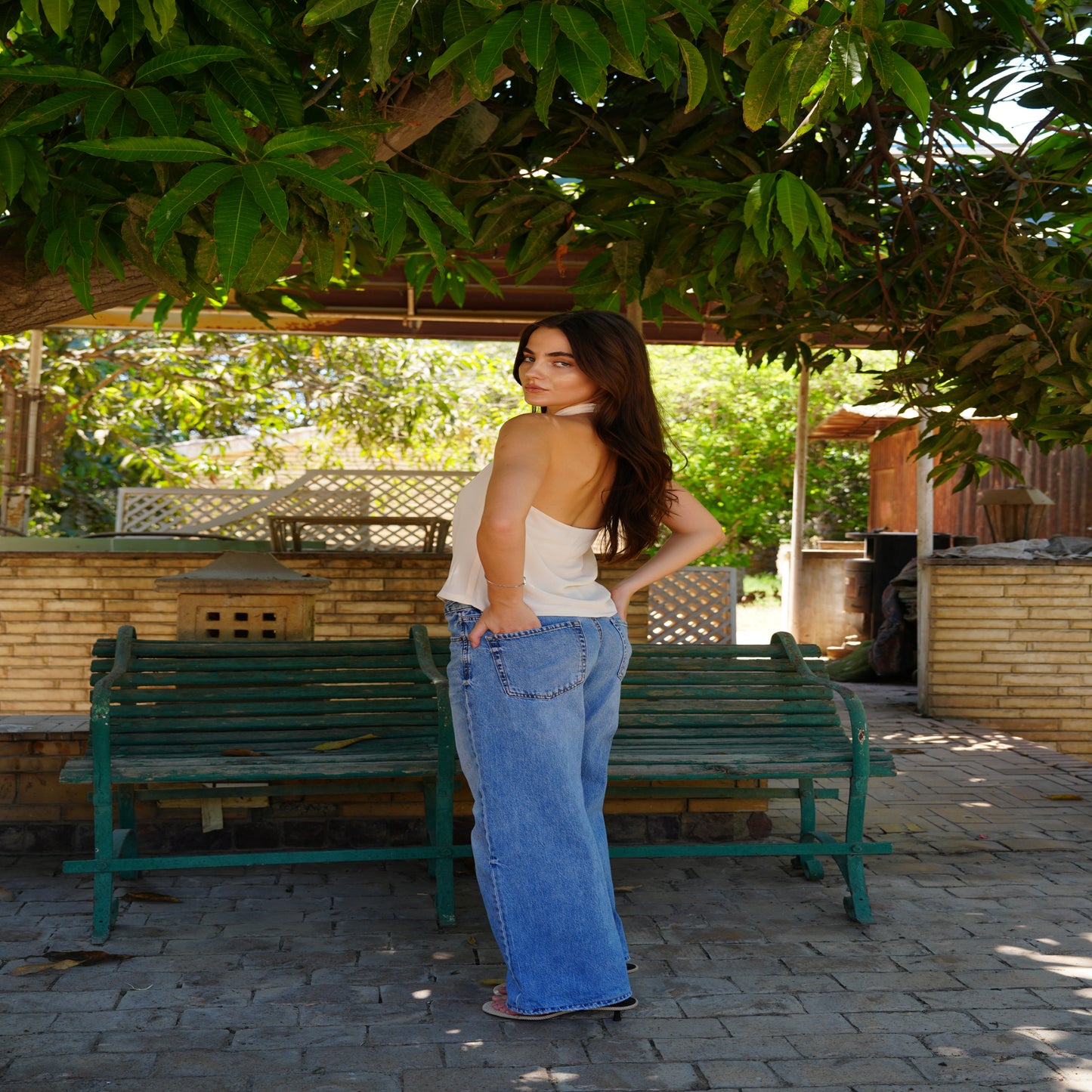 The Halter Top in  Ivory