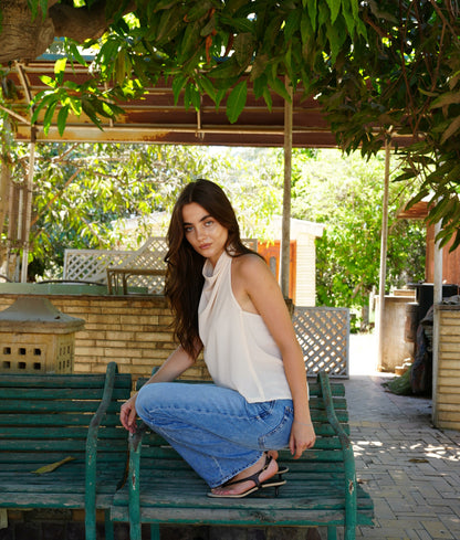 The Halter Top in  Ivory