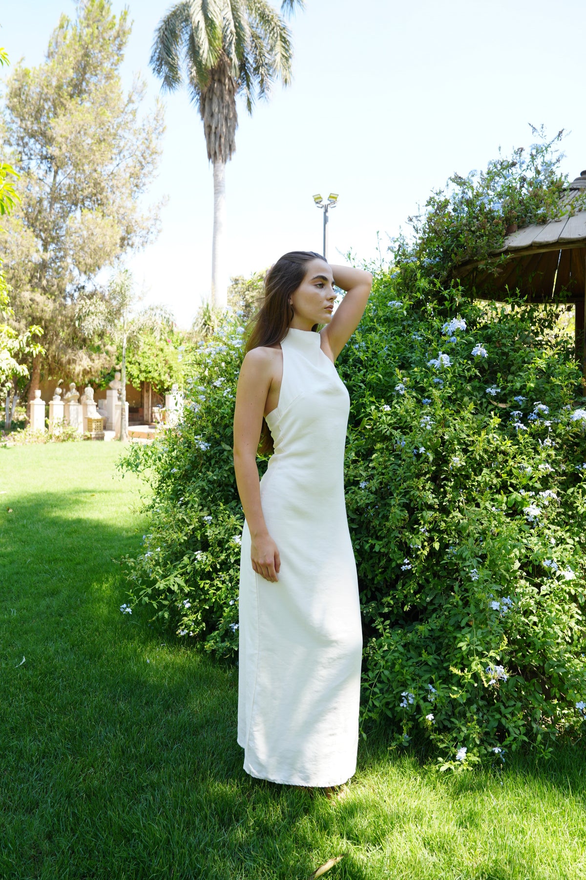 Aurora Halter Dress in Ivory