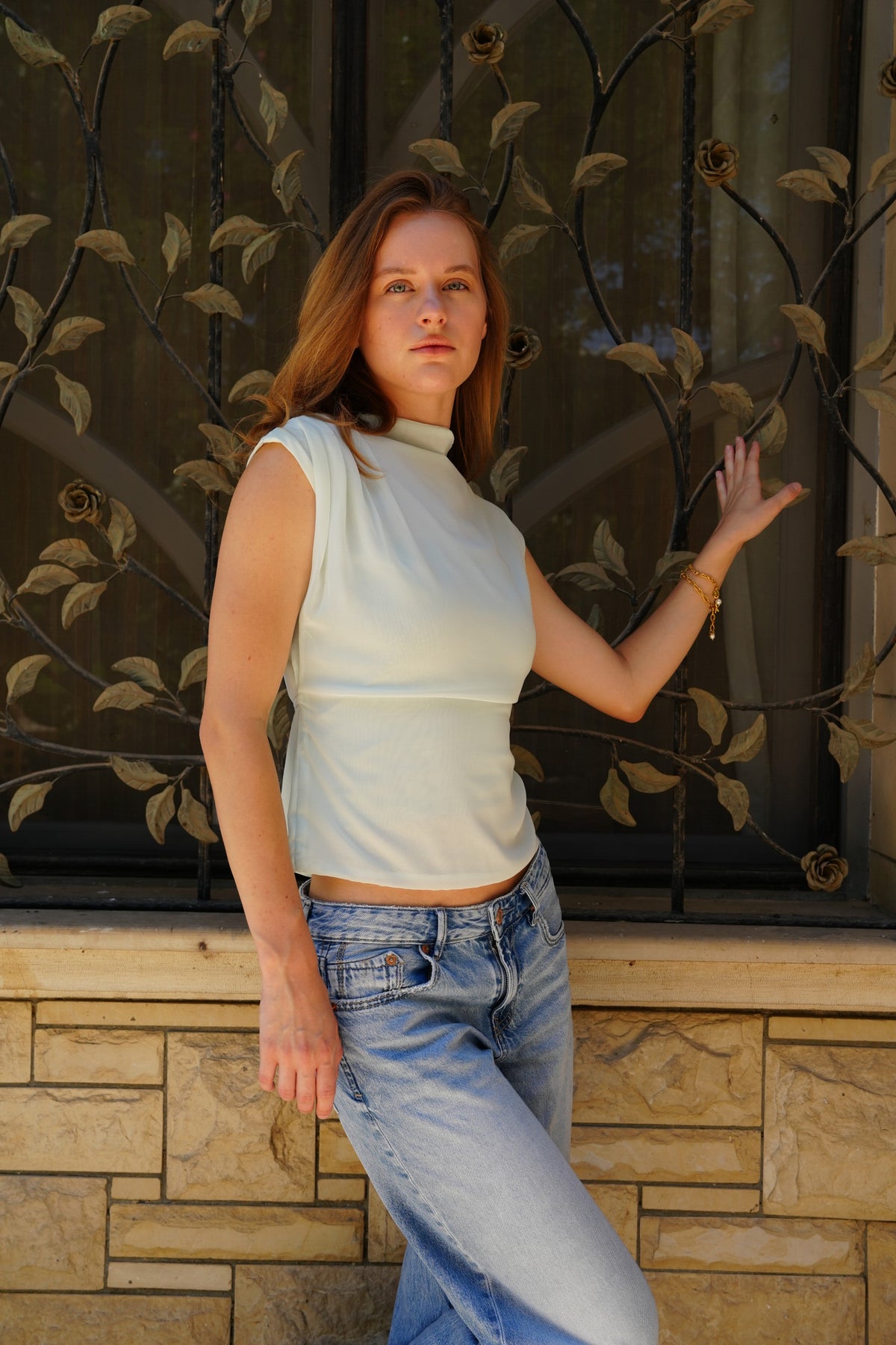 Kaia Chiffon Top in Mint