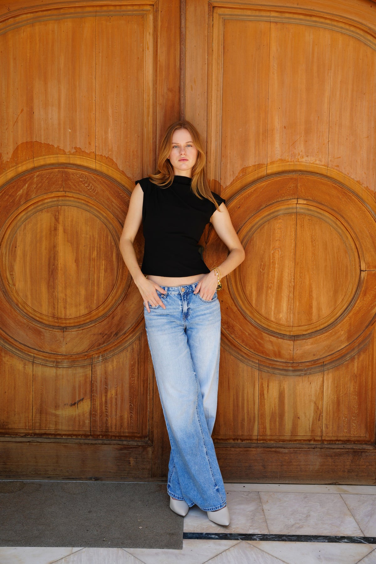 Kaia Chiffon Top in Black